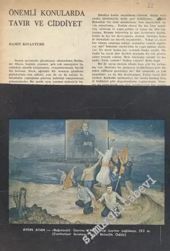 Sanat Çevresi Aylık Sanat Dergisi - Sayı: 33      Temmuz 1981
