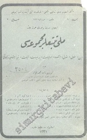OSMANLICA: Milli Tetebbular Mecmuası Cild: 1, Sayı: 2 ila 3, Cild: 2, Sayı: 4 ila 5 -   1