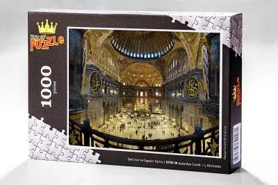 Şehirler ve Yapılar Serisi - Ayasofya Camii - İç Görünüm 1000 Parça Puzzle