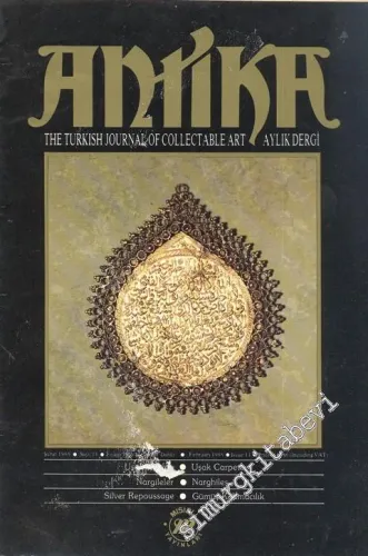 Antika Aylık Dergi -The Turkish Journal of Collectable Art - Sayı: 11      Şubat  1986