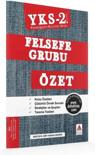 Delta Kültür Yayınları AYT Felsefe Grubu Özet Delta Kültür | Mustafa A