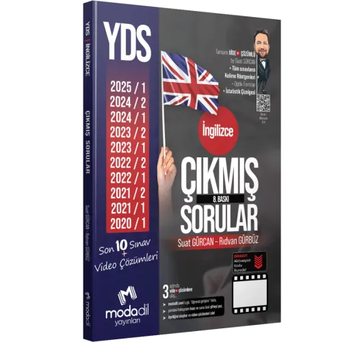 Modadil Yayınları YDS İngilizce Çıkmış Sorular Tamamı Video Çözümlü