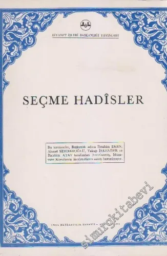 Seçme Hadisler -