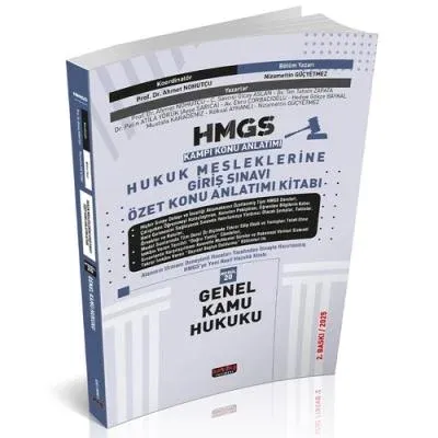 HMGS Özet Konu Anlatımı Genel Kamu Hukuku Savaş Yayınları Mart 2025