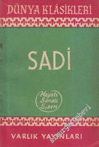 Sadi: Hayatı Sanatı Eserleri -        1954