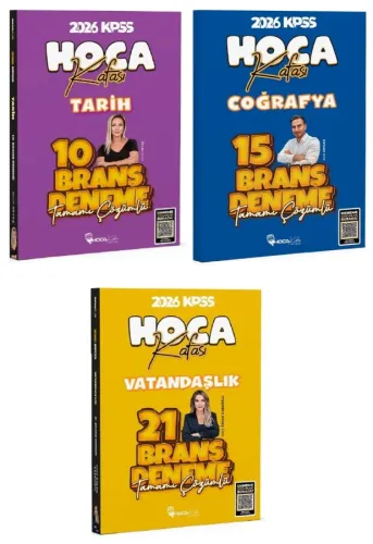 Hoca Kafası Yayınları 2026 KPSS Tarih Coğrafya Vatandaşlık 46 Deneme 3'lü Set