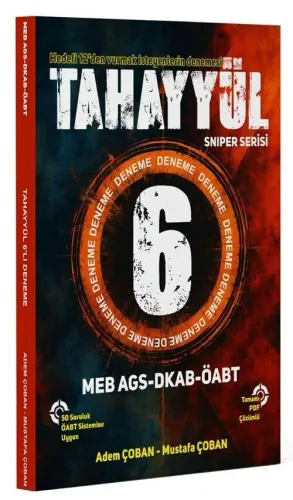 Tahayyül Yayınları ÖABT MEB-AGS Din Kültürü Öğretmenliği Sniper 6 Deneme