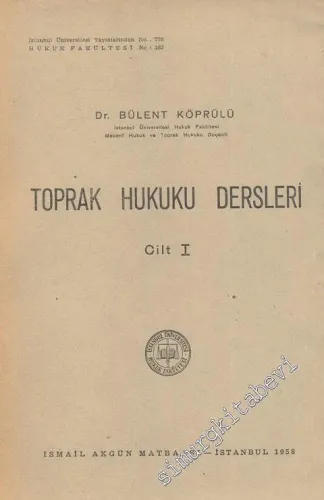 Toprak Hukuku Dersleri 1 -
