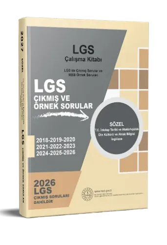 Dizgi Kitap Yayınları 2027 MEB LGS Sözel İnkılap Tarihi Atatürkçülük, Din Kültürü ve Ahlak Bilgisi, İngilizce Çalışma Kitabı Çıkmış Sorular ve Örnek Sorular