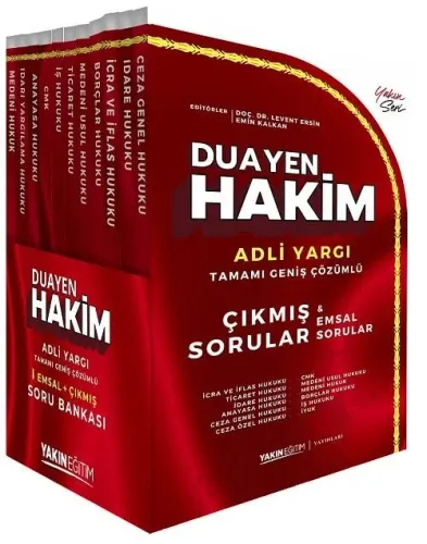 Yakın Eğitim Yayınları Adli Yargı Hakimlik Duayen Çıkmış Sorular ve Emsal Soru Bankası Seti Çözümlü