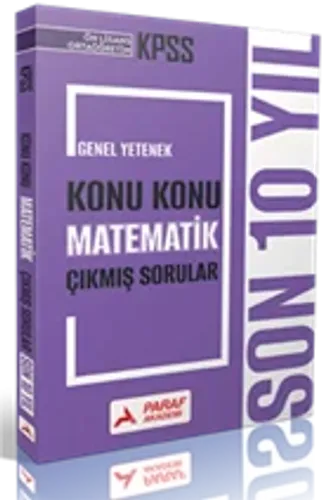 PARAF AKAD.KPSS ÖNLİSANS MATEMATİK SON 10 YIL ÇIKM