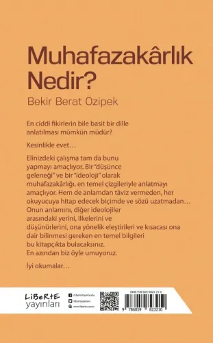 Muhafazakârlık Nedir? - Bekir Berat Özipek - Liberte Yayınları