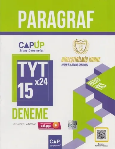 Çap Yayınları TYT Paragraf 15 x 24 Branş Denemesi