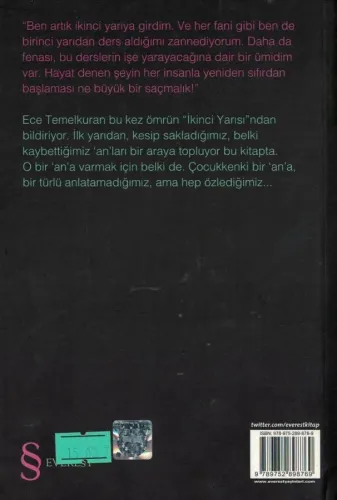 İkinci Yarısı Ece Temelkuran Everest Yayınları %50 indirimli