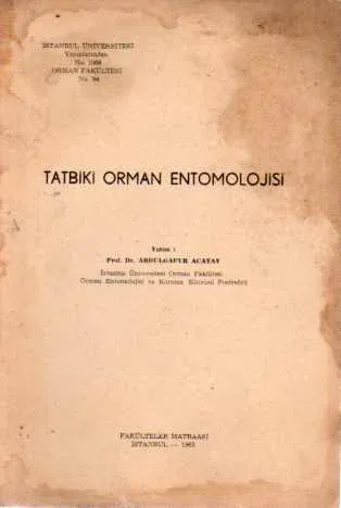 Tatbiki Orman Entomolojisi