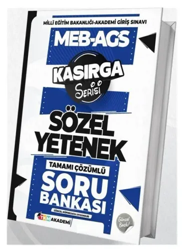 TKM Akademi 2026 MEB-AGS Sözel Yetenek Kasırga Soru Bankası Çözümlü