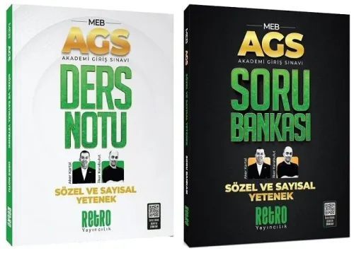 Retro Yayıncılık MEB AGS Sözel ve Sayısal Yetenek Ders Notu ve Soru Bankası 2'li Set