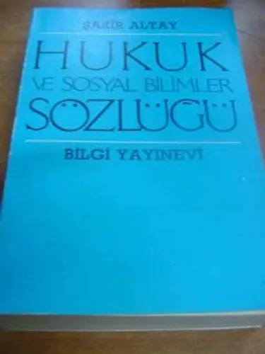 Hukuk Ve Sosyal Bilimler Sözlüğü