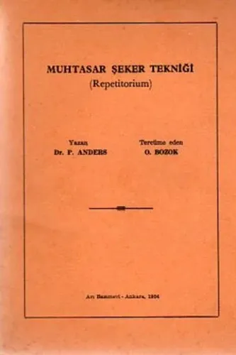 Muhtasar Şeker Tekniği