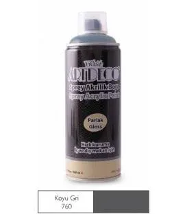 Artdeco Akrilik Sprey Boya 400ml Koyu Gri 760