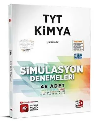 3D Yayınları 2023 TYT 3D Simülasyon Kimya Denemeleri