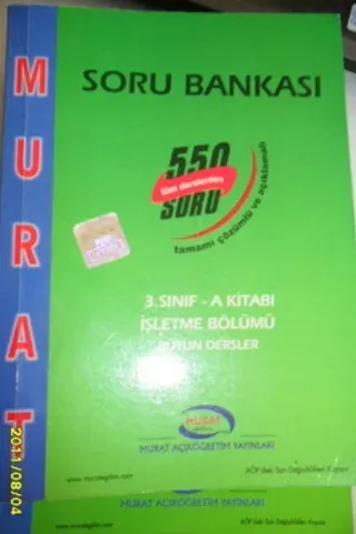 3. Sınıf İşletme Bölümü A Kitabı Soru Bankası