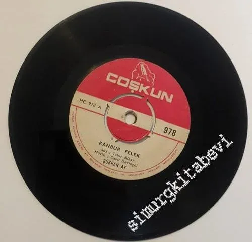 45 RPM SINGLE PLAK VINYL: Şükran Ay - Kanbur Felek / Bir Fincan Kahve -