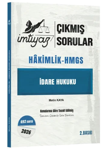 İmtiyaz Yayınları 2026 Hakimlik HMGS İdare Hukuku Çıkmış Sorular Çözümlü