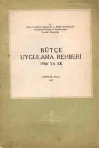 Bütçe Uygulama Rehberi 1986'yaEk