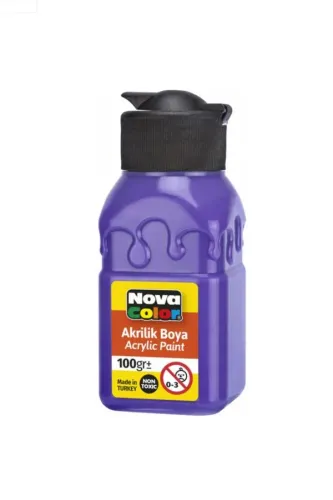 NOVA COLOR AKRİLİK BOYA ŞİŞE MOR 100 CC