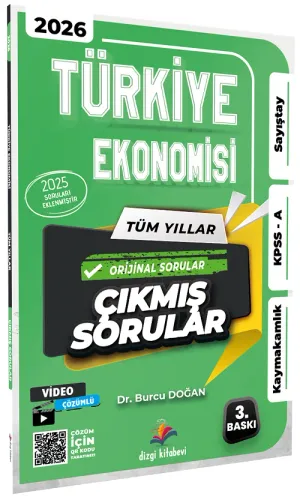 Dizgi Kitap 2026 Türkiye Ekonomisi Kaymakamlık KPSS A Sayıştay Tüm Yıllar Tamamı Video Çözümlü Çıkmış Sorular