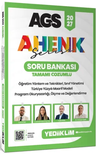 Yediiklim Yayınları 2027 AGS Ahenk Serisi ÖYT Sınıf Yönetimi TYMM Program Okuryazarlığı Ölçme ve Değerlendirme Tamamı Çözümlü Soru Bankası