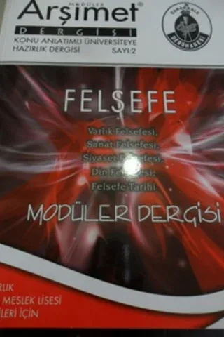 Felsefe Modüler Dergisi Sayı: 2