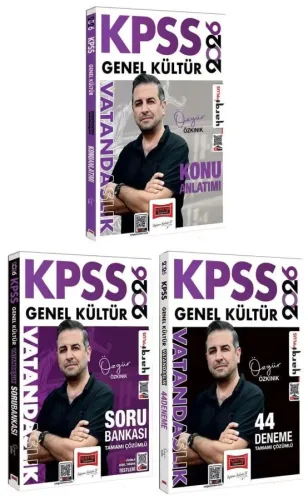 Yargı Yayınları 2026 KPSS Vatandaşlık Konu  Soru Bankası ve 44 Deneme 3'lü Set