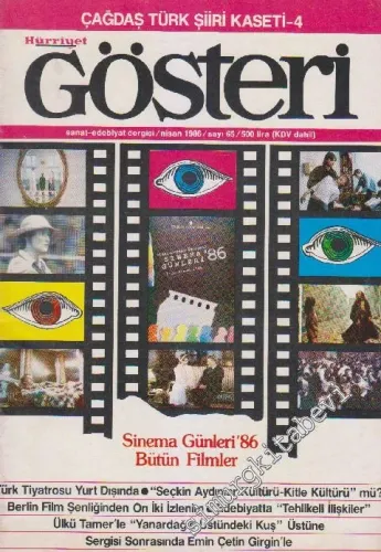 Hürriyet Gösteri Sanat Edebiyat Dergisi - Dosya: Sinema Günleri 86 - Bütün Filmler - Sayı: 65      Nisan