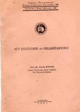 Süt Endüstrisi ve Organizasyonu