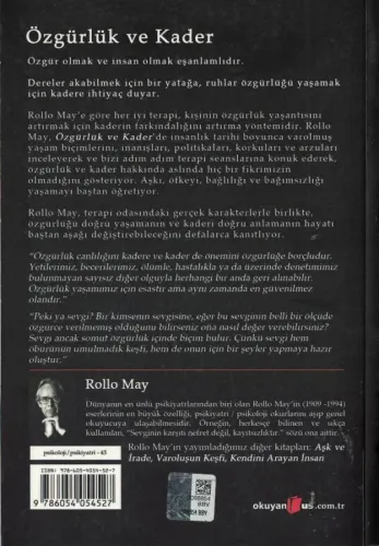 Özgürlük ve Kader Rollo May Okyanus Yayıncılık %57 indirimli