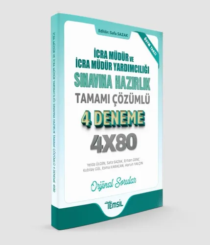 İcra Müdürlüğü ve İcra Müdür Yardımcılığı Sınavına Hazırlık Tamamı Çözümlü 4 Deneme