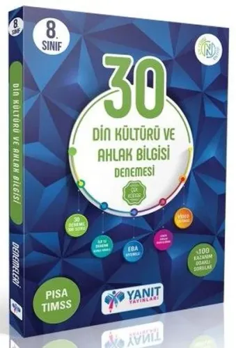 Yanıt Yayınları 8. Sınıf LGS Din Kültürü ve Ahlak Bilgisi Video Çözümlü 30 Branş Denemesi