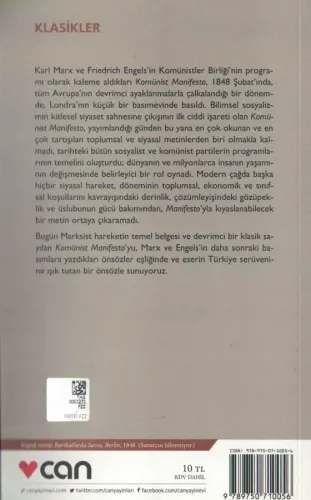 Komünist Manifesto Karl Marx Friedrich Engels Can Yayınları %63 indiri