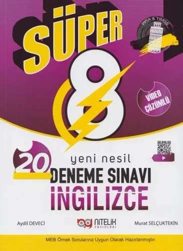 Nitelik 8. Sınıf Süper İngilizce 20 Deneme