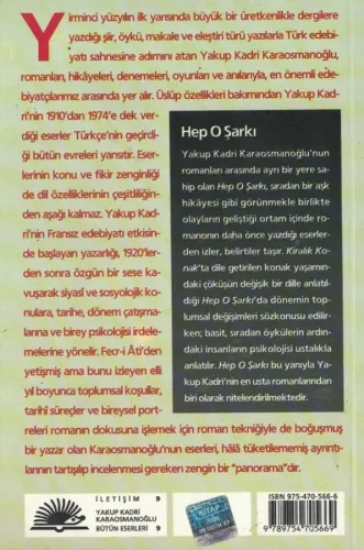 Hep O Şarkı Yakup Kadri Karaosmanoğlu İletişim Yayınları %50 indirimli