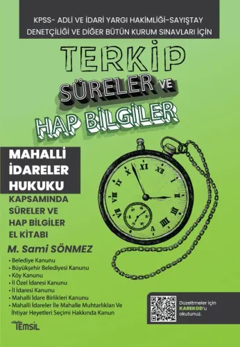 TERKİP Mahalli İdareler Hukuku Kapsamında Süreler ve Hap Bilgiler El K