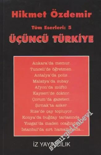 Üçüncü Türkiye Tüm Eserleri 5 -        1995
