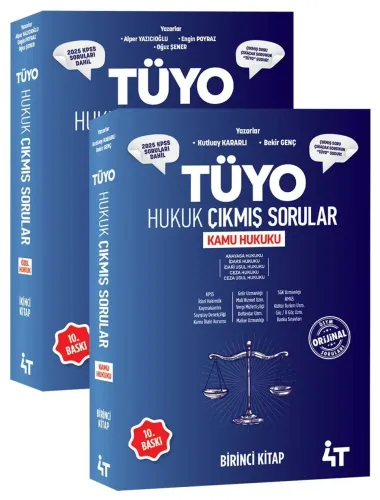 4T Yayınları KPSS Hakimlik Kaymakamlık TÜYO Hukuk Çıkmış Sorular 2 Kitap Set