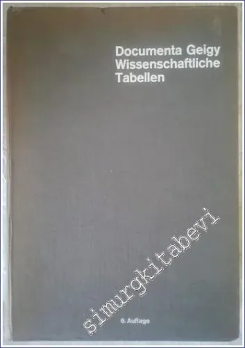 Documenta Geigy : Wissenschaftliche Tabellen -        1960