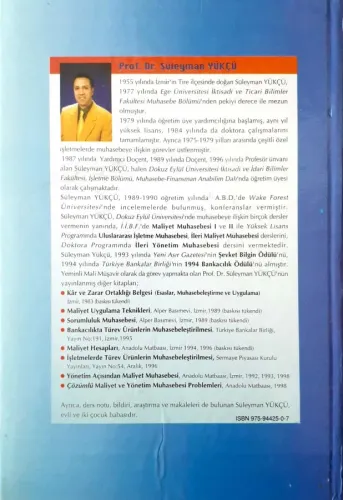 Kalite Maliyetlerinin Muhasebeleştirilmesi Prof.Dr.Süleyman Yükçü Anad