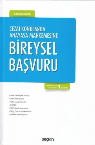 Cezai Konularda Anayasa Mahkemesine Bireysel Başvuru