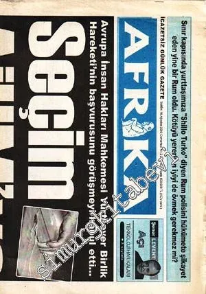 Afrika: İcazetsiz Günlük Gazete - Sayı: 608    2  16 Ağustos 2003 2003