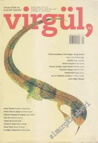 Virgül Aylık Kitap ve Eleştiri Dergisi -  Sayı: 70      Şubat  2003